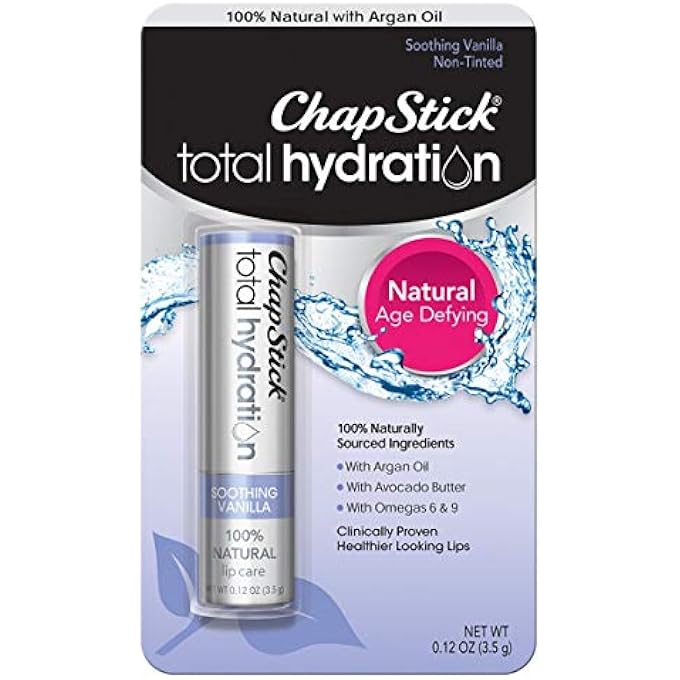 chapstick ترطيب كامل (نكهة فانيليا مهدئة، عبوة واحدة تحتوي على 1 عصا) بلسم شفاه بنكهة في أنبوب. - Image 1